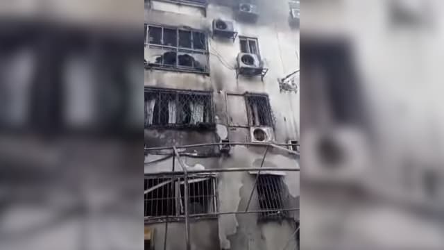 הנזק שנגרם לבניין ברחוב וייסבורג