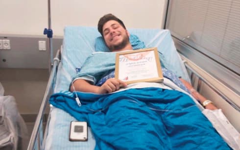 נדב לאחר הניתוח 