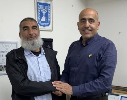 שמעון פרץ עם חאבס אלעטאונה