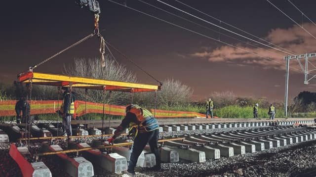 העבודות על המסילה