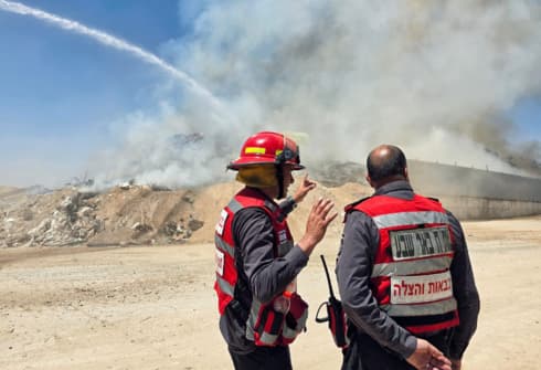 השריפה באתר הפסולת ליד באר שבע