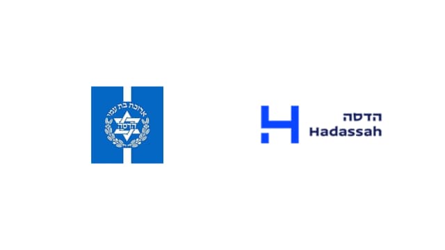 לוגו עיריית הדסה לפני ואחרי