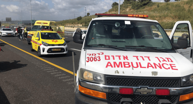 זירת התאונה בכביש 6 זירת התאונה בכביש 6