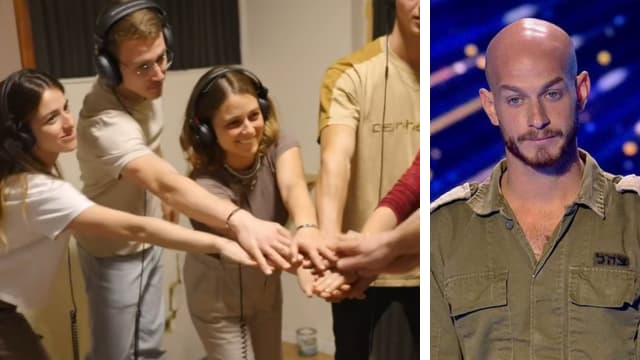 משפחתו של שאולי גרינגליק ז"ל בצילום הקליפ