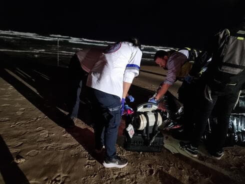 מזירת האירוע בחוף הנפרד בבת ים