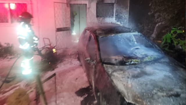 שריפת רכב ברחוב טבריה