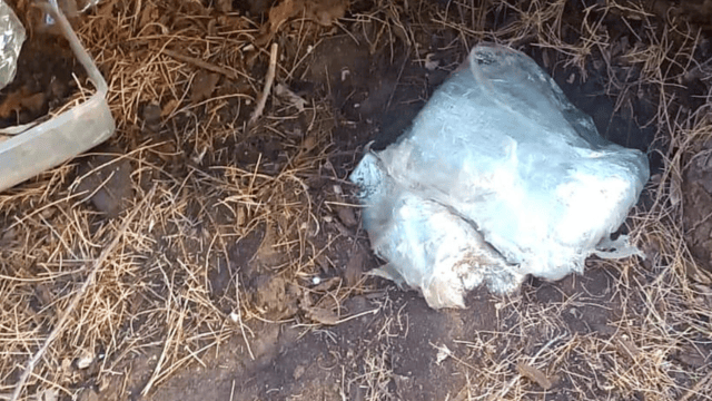 חומר הנפץ שנמצא בחצר הבית בקרית חיים