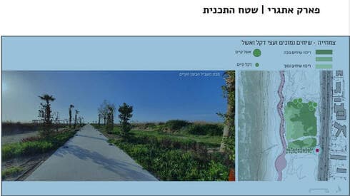תוכנית הפארק (צילום: מתוך חוברת שהוכנה ע"י עיריית קרית ים) תוכנית הפארק