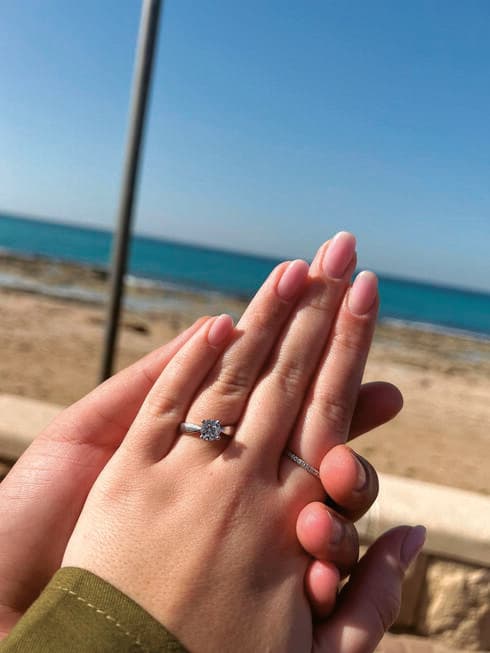 הצעת נישואים בחוף הים