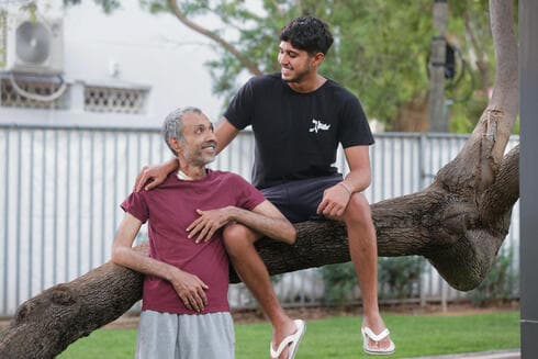 עמית ובנו שחר השבוע. "הקשר התחזק והשתפר"