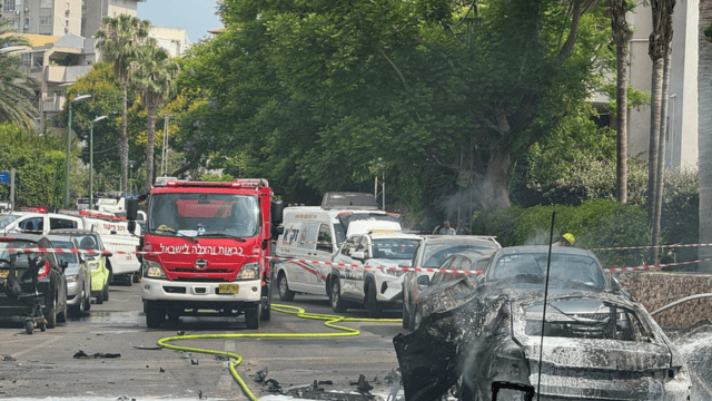 זירת הפיצוץ בהרצליה
