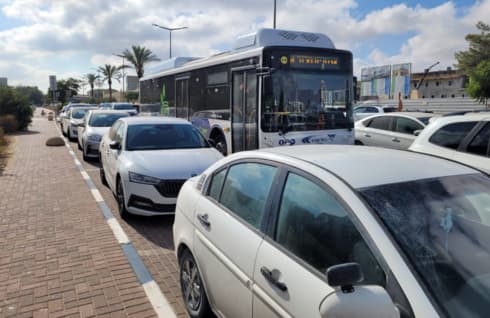 הפקקים ביום השיבוש בבאר שבע