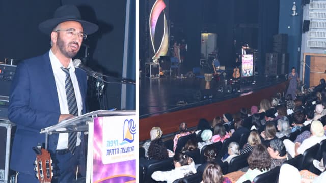 הרב דגן באירוע 'שרות תקווה' של המועצה הדתית חיפה (צילום: גילי גהוזי - בשמחה צילום אירועים) הרב דגן באירוע 'שרות תקווה' של המועצה הדתית חיפה