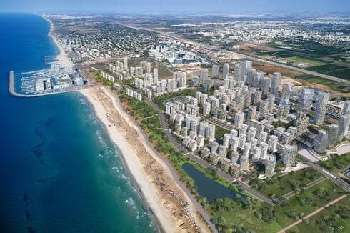 חוף התכלת הרצליה (הדמיה: שבירו לנד) חוף התכלת הרצליה
