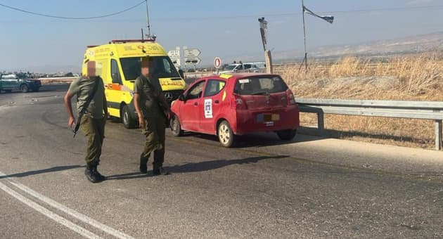 זירת הפיגוע בצומת מחולה
