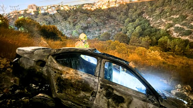 זירת התאונה ברמת אשכול חיפה