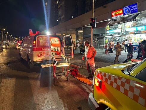 מזירת האירוע ברחוב סוקולוב בחולון