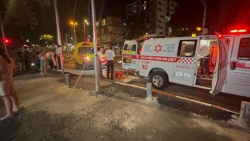 מזירת האירוע ברחוב סוקולוב בחולון
