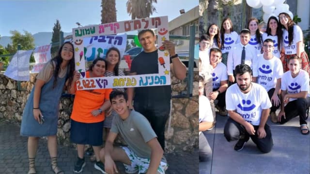 אלקנה וחברי עמותת קו לחיים שבה התנדב
