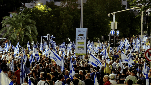 הפגנות הענק במוריה (צילום: מחאת העם חיפה) הפגנות הענק במוריה