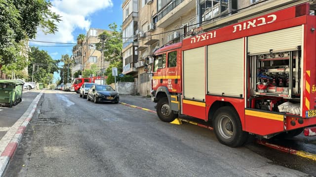 פיצוץ ושריפה באחד העם חיפה