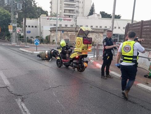 מזירת התאונה בראשון לציון מזירת התאונה בראשון לציון