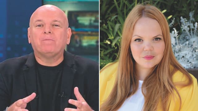 רובין שלם ומגיש החדשות גולן