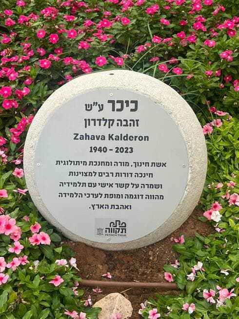 כיכר זהבה קלדרון פתח תקוה (צילום: דוברות עיריית פתח תקוה) כיכר זהבה קלדרון פתח תקוה