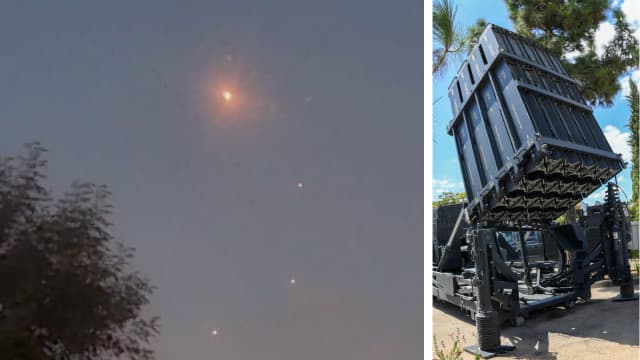 כיפת ברזל ויירוטים מעל חיפה