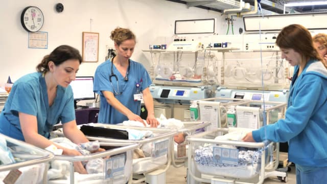 מחלקות ילודים בבית החולים התת קרקעי ברמב"ם