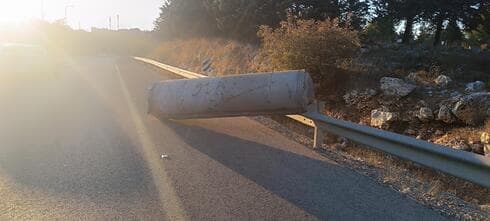 שרידי הטיל ששוגר מתימן