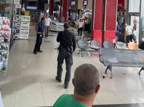 זירת הפיגוע בתחנה המרכזית בבאר שבע