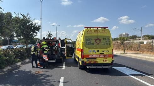 מזירת התאונה ברחוב דרך הים ברחובות