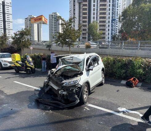 מזירת התאונה ברחוב דרך הים ברחובות