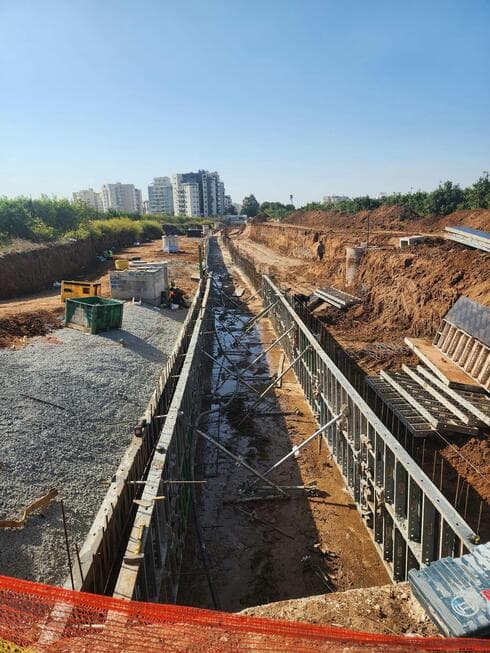 דרך שמשון צור בזמן העבודות 