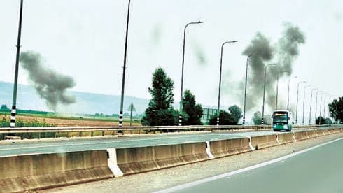 אוטובוס אגד בכניסה לקריית שמונה (צילום: אגד) אוטובוס אגד בכניסה לקריית שמונה