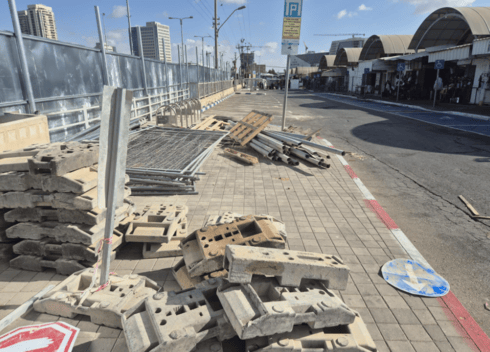 עבודות וחסימות בשוק העירוני של באר שבע