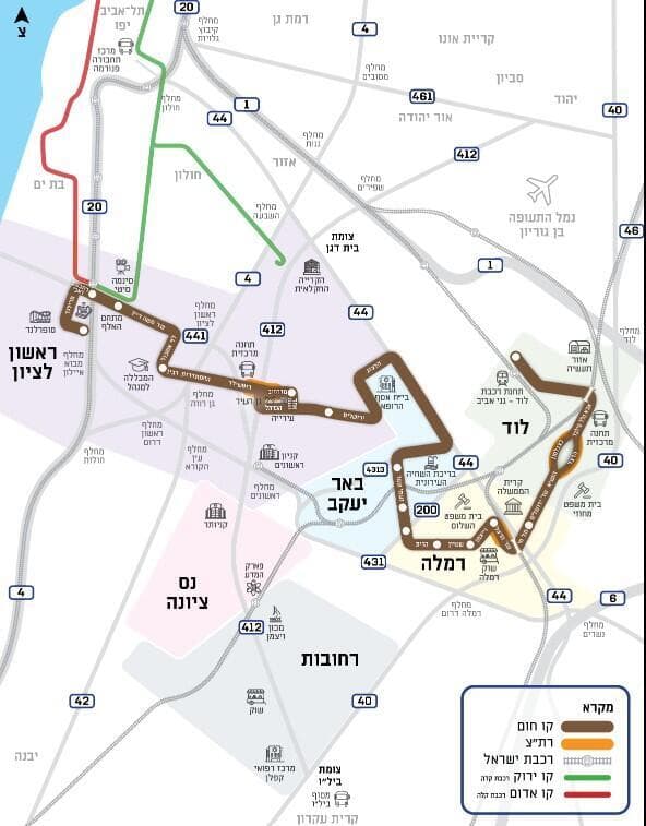 מסלול הקו החום