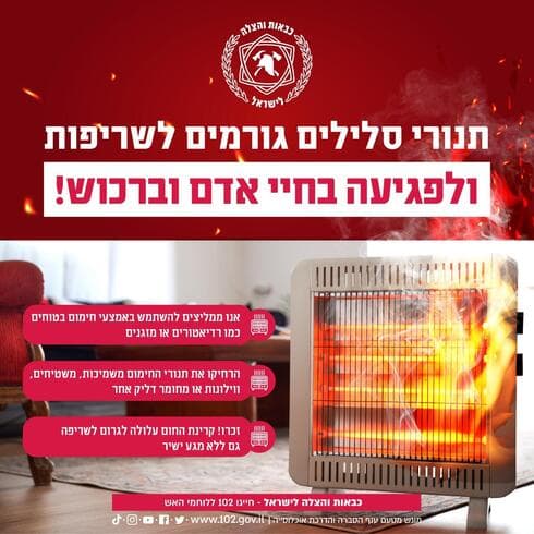 תנורי סלילים גורמים לשריפות