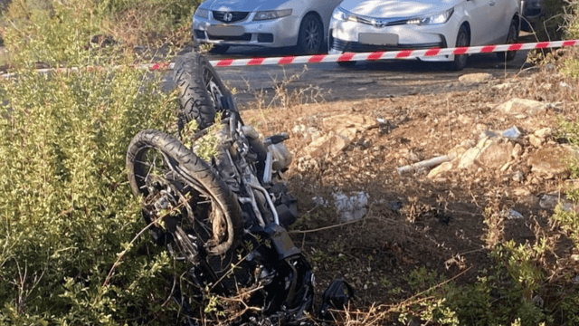 זה מה שנשאר מהאופנוע שנפגע