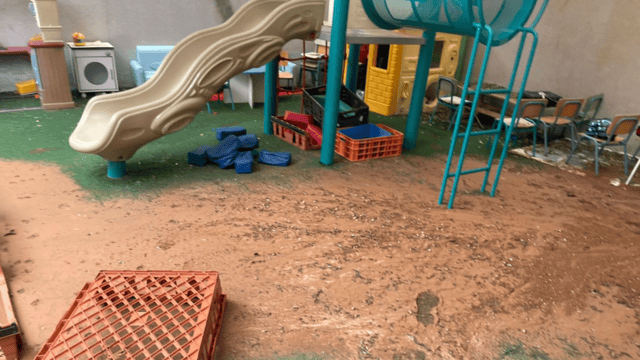 נזקי ההצפות בגן דנאית חיפה