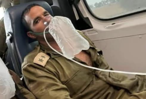 סא"ל רן כנען לאחר הפציעה