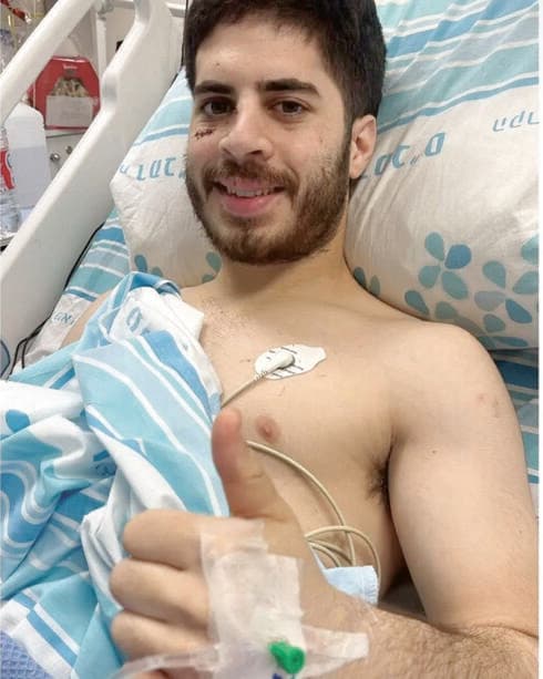 רון בזמן האשפוז