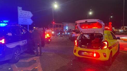 זירת התאונה הקטלנית בכביש דשנים