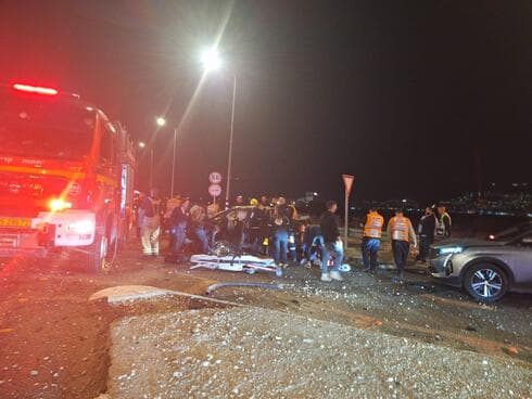 זירת התאונה הקטלנית בכביש דשנים