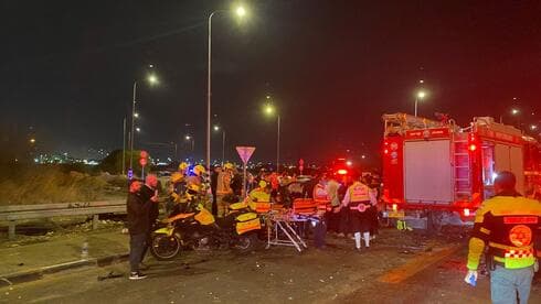 זירת התאונה הקטלנית בכביש דשנים
