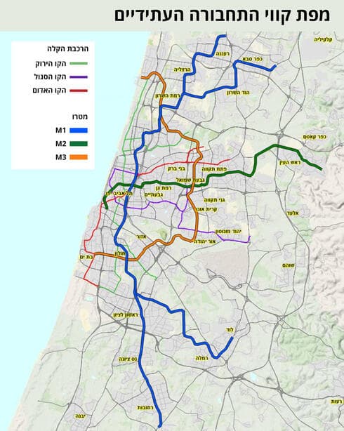 מסלול ותחנות קווי המטרו 