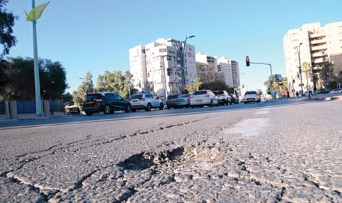 כביש ממתין לשדרוג בבאר שבע