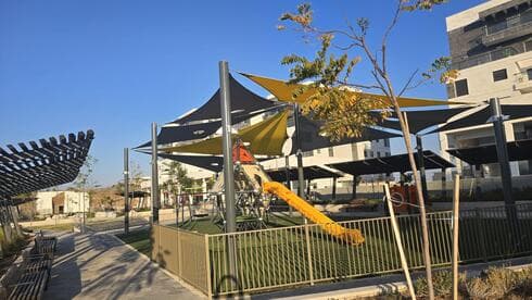 הגינה מעל החניון התת קרקעי בשכונת מורשת במודיעין