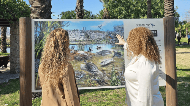 השקת פארק מטרופוליני קישון חיפה (צילום: המשרד להגנת הסביבה) השקת פארק מטרופוליני קישון חיפה